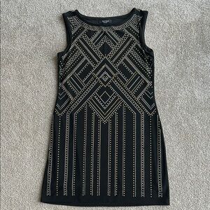 White House Black Market Black Studded Mini Dress